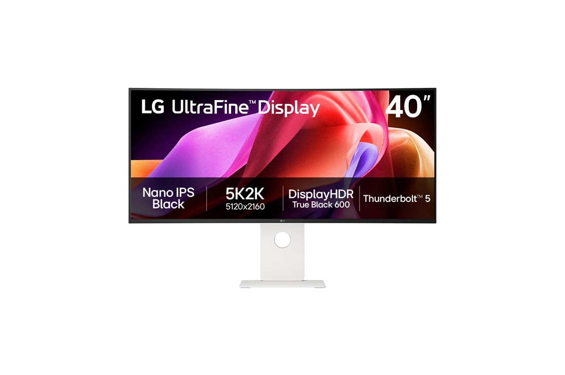 LG 40'' UltraFine™ 5K2K Nano IPS Black zakrivljeni monitor s Thunderbolt™ 5, 40U990A-W USP kartica: glavna slika proizvoda, 40U990A-W, thumbnail 6