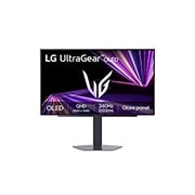 LG 27-inčni UltraGear™ OLED QHD gejmerski monitor sa brzinom osvežavanja od 240Hz, prednji prikaz sa spec., 27GX704A-B, thumbnail 1