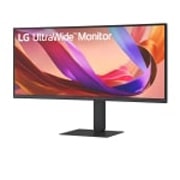 LG 34” UltraWide™ WQHD IPS zakrivljeni monitor sa brzinom osvežavanja od 100Hz, Front angled view of ultrawide monitor (left), 34U650A-B, thumbnail 2