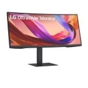 LG 34” UltraWide™ WQHD IPS zakrivljeni monitor sa brzinom osvežavanja od 100Hz, Slight right angle front view of ultrawide monitor, 34U650A-B, thumbnail 4