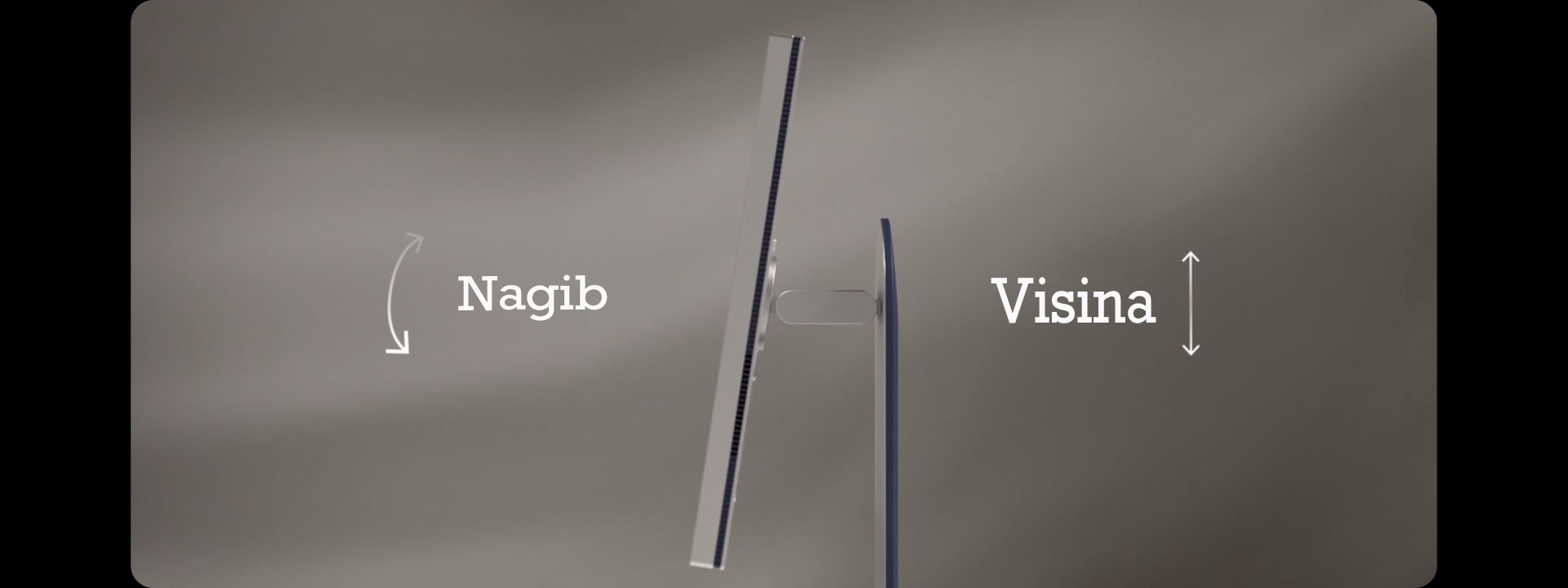 Video koji prikazuje dizajn i prilagodljivost UltraFine monitora.