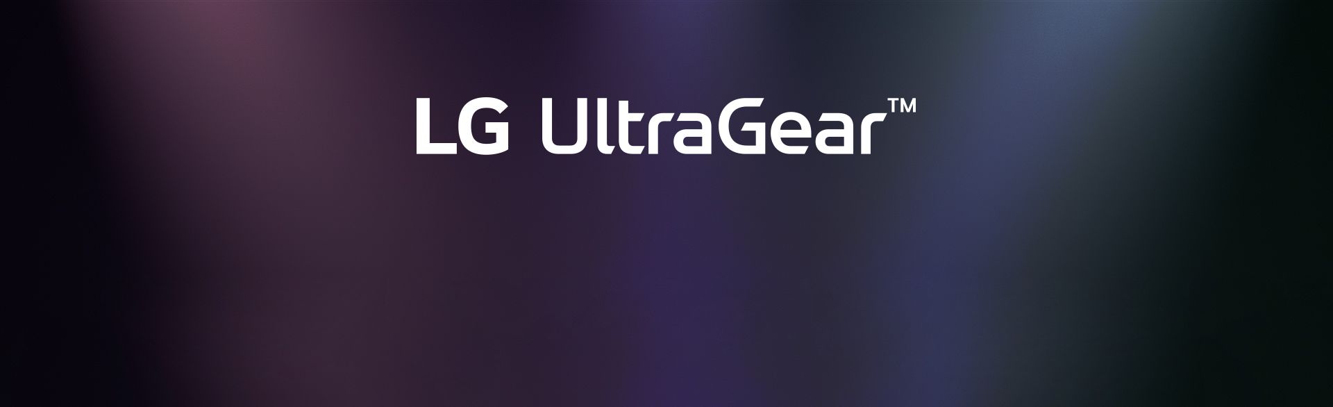 Logotip UltraGear™ u futurističkoj prostoriji sa neonskim osvetljenjem.
