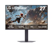LG 27'' UltraGear™ FHD IPS monitor za igre sa brzinom osvežavanja od 300 Hz, Pogled spreda na gejming monitor LG UltraGear G5 od 27 inča koji ima IPS ekran sa FHD (1920×1080) rezolucijom, brzinom osvežavanja od 300 Hz i vremenom odziva 1ms GtG, te prikazuje prizore iz igre., 27G550B-B, thumbnail 2