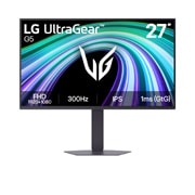 LG 27'' UltraGear™ FHD IPS monitor za igre sa brzinom osvežavanja od 300 Hz, Ova slika prikazuje gejming monitor LG UltraGear G5 od 27 inča spreda. Monitor ima IPS ekran sa FHD (1920×1080) rezolucijom, brzinom osvežavanja od 300 Hz i vremenom odziva 1ms GtG, što naglašava brze, 27G550B-B, thumbnail 1