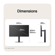 LG 27'' UltraGear™ FHD IPS monitor za igre sa brzinom osvežavanja od 300 Hz, Pogledi spreda i sa strane na gejming monitor predstavljaju njegove ukupne dimenzije i dizajn profila., 27G550B-B, thumbnail 12