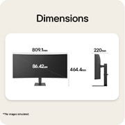 LG 34” UltraWide™ WQHD zakrivljeni monitor sa brzinom osvežavanja od 144Hz, 34U620B-B, thumbnail 14