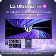 LG 39'' UltraGear™ evo AI OLED 5K2K zakrivljeni dual-mode monitor za igre, 39GX950B-B, thumbnail 4