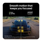 LG UltraGear™ GX9s od 34 inča, OLED gejming monitor koji pokreće webOS, Scena trkanja iz igre Assetto Corsa Competizione prikazana na gejming monitoru koji ima podršku za Adaptive Sync, kao i NVIDIA G-SYNC i AMD FreeSync Premium, pa se igre igraju ujednačeno i bez prekida, 34GX90SB-W, thumbnail 13