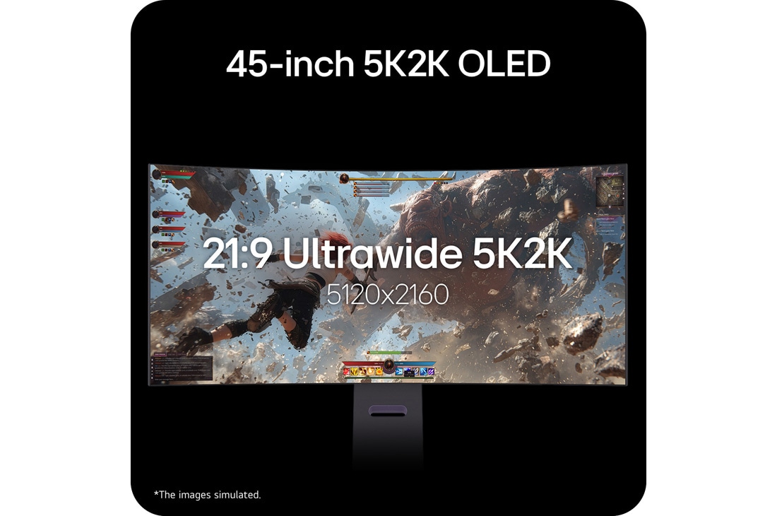 LG 45-inčni UltraGear evo GX9, prvi na svetu 5K2K OLED gejmerski monitor od 45'' s tehnologijom AI povećavanja rezolucije slike, LG UltraGear 45GX950B 5K2K OLED ultraširoki monitor od 45 inča (21:9)., 45GX950B-B, thumbnail 5