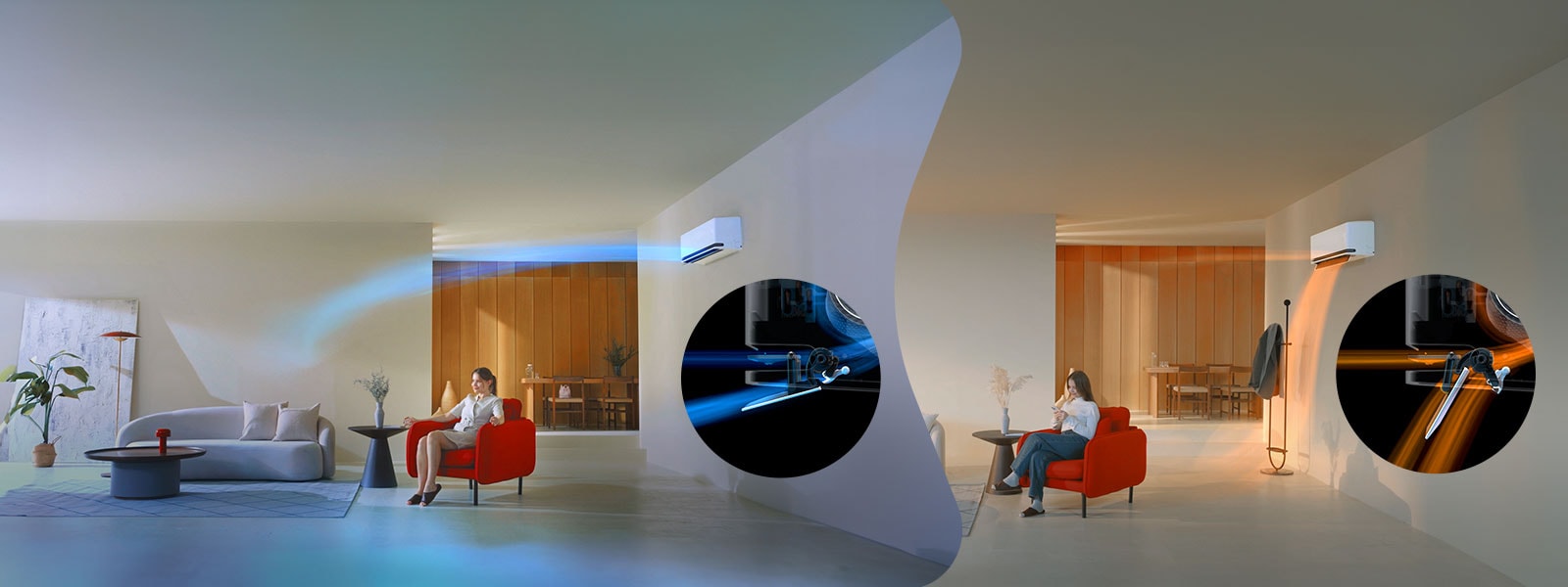 Optimalno usmeravanje protoka vazduha za hladjenje ili grejanje