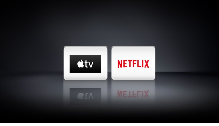 Tri logotipa: aplikacija Apple TV, Netflix