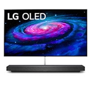 LG 65'' (165 cm) 4K HDR Smart OLED TV, front view with infill image, OLED65WX9LA, thumbnail 1