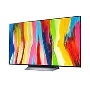 LG 77'' (196 cm) 4K HDR Smart OLED evo TV, Prikaz bočne strane pod blagim nagibom , OLED77C21LA, thumbnail 2