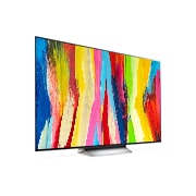 LG 65'' (164 cm) 4K HDR Smart OLED evo TV, Prikaz bočne strane pod blagim nagibom, OLED65C22LB, thumbnail 5