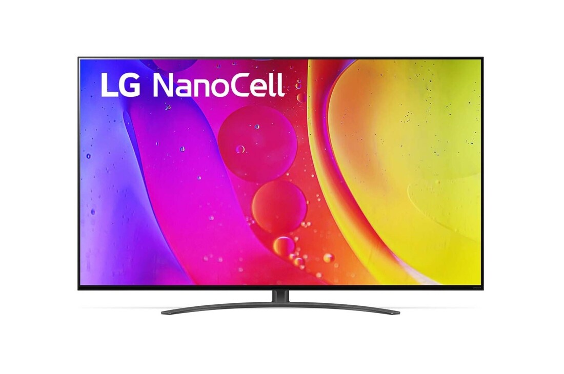 LG 65'' (164 cm) 4K HDR Smart Nanocell TV, Prikaz prednje strane LG UHD TV sa slikom i prikazanim logotipom proizvoda, 65NANO823QB