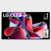LG OLED evo G3 77 inča 4K Smart TV 2023, Prikaz spreda uz LG OLED evo, oznaka 11 godina OLED br. 1 na svetu i logotip 5-Year Panel Warranty na ekranu, OLED77G33LA, thumbnail 1