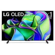 LG OLED evo C3 42 inča 4K Smart TV 2023, Prikaz spreda LG OLED evo i oznaka 11 godina OLED br. 1. na svetu na ekranu., OLED42C31LA, thumbnail 1