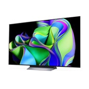 LG OLED evo C3 65 inča 4K Smart TV 2023, Prikaz sa bočne strane pod blagim uglom okrenut ulevo., OLED65C32LA, thumbnail 2