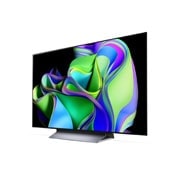 LG OLED evo C3 48 inča 4K Smart TV 2023, Prikaz sa bočne strane pod blagim uglom okrenut ulevo., OLED48C32LA, thumbnail 3