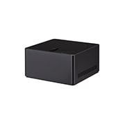 LG Prvi istinski bežični TV na svetu 97-inčni LG SIGNATURE OLED M3 sa prenosom slike i zvuka u 4K 120Hz , Blago iskošen bočni pogled na u levo okrenut uređaj Zero Connect Box, OLED97M39LA, thumbnail 8