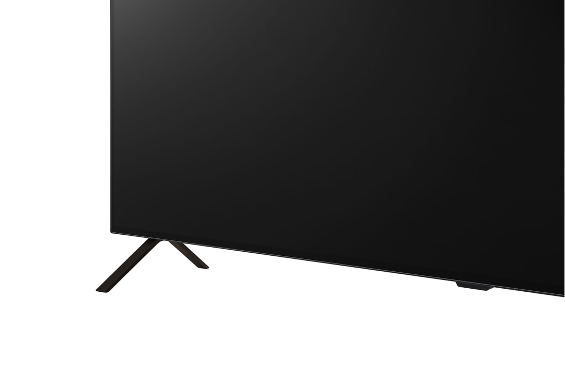 LG 65-inčni LG OLED AI B4 4K Smart TV 2024, Krupni kadar uređaja LG OLED TV, OLED B4 sa osnove, koji prikazuje 2-krako postolje, OLED65B43LA, thumbnail 7