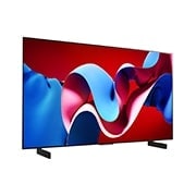 LG 42-inčni LG OLED evo AI C4 4K Smart TV 2024, Blago zakošen prikaz sa desne strane uređaja LG OLED evo TV, OLED C4, OLED42C42LA, thumbnail 6