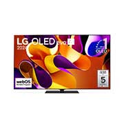LG 55-inčni LG OLED evo AI G4 4K Smart TV 2024, Prikaz spreda uređaja LG OLED evo AI TV, OLED G4, amblem za 11 godina na 1. mestu u svetu za OLED ekrane, logo programa webOS Re:New Program i logo za 5 godina garancije na panel na ekranu, OLED55G43LS, thumbnail 1