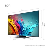 LG 50 inčni LG QNED AI QNED86 4K Smart TV 2024, Blago iskošen prikaz sa leve strane uređaja LG QNED TV, QNED86, 50QNED86T3A, thumbnail 3