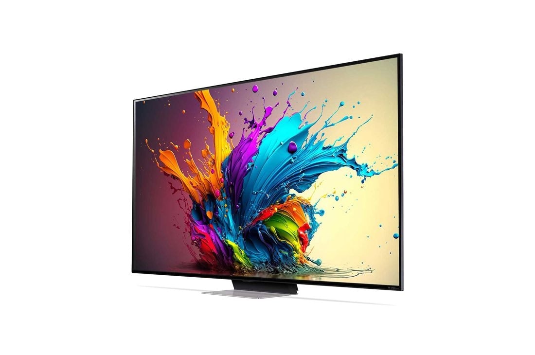 LG 86 inčni LG QNED MiniLED AI QNED91 4K Smart TV 2024, Blago iskošen prikaz sa leve strane uređaja LG QNED TV, QNED91, 86QNED91T3A, thumbnail 3