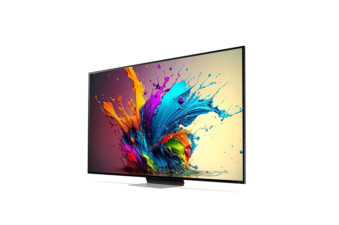 LG 65 inčni LG QNED MiniLED AI QNED91 4K Smart TV 2024, Blago iskošen prikaz sa leve strane uređaja LG QNED TV, QNED91, 65QNED91T3A, thumbnail 3