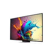 LG 65 inčni LG QNED MiniLED AI QNED91 4K Smart TV 2024, Blago iskošen prikaz sa leve strane uređaja LG QNED TV, QNED91, 65QNED91T3A, thumbnail 3