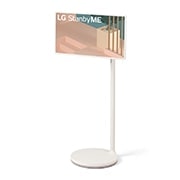 LG StanbyME: Vaš Lifestyle ekran, Vista lateral de 45 grados del modo horizontal con la altura de la pantalla viendo hacia arriba , 27ART10AKPL, thumbnail 8