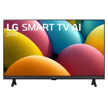 Prednji prikaz uređaja LG HD TV, LR60 sa tekstom LG SMART TV AI i 2024 na ekranu na 2-krakom postolju1