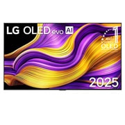 LG 83 inčni LG OLED evo AI G5 4K Smart TV 2025, Prikaz sa prednje strane LG OLED evo AI G5 4K pametnog televizora. 12 godina na 1. mestu u svetu, OLED amblem i logotip LG OLED evo AI 2025 su na ekranu., OLED83G51LW, thumbnail 1