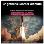 LG 83 inčni LG OLED evo AI G5 4K Smart TV 2025, Spejs šatl se lansira sa zemlje. Scena je podeljena po sredini, pri čemu je jedna polovina nešto tamnija i bez živosti. Druga polovina prikazuje kako je eksplozija rakete izuzetno svetla, pokazujući k, OLED83G51LW, thumbnail 6