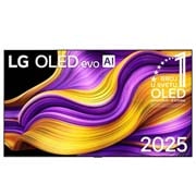 LG 77 inčni LG OLED evo AI G5 4K Smart TV 2025, Prikaz sa prednje strane LG OLED evo AI G5 4K pametnog televizora. 12 godina na 1. mestu u svetu, OLED amblem i logotip LG OLED evo AI 2025 su na ekranu., OLED77G51LW, thumbnail 1