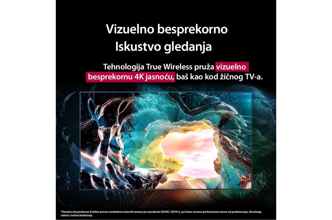 LG 65-inčni LG OLED evo M5 4K Smart TV, LG OLED M5 TV ekran na kom je prikazana unutrašnjost pećine s pogledom na nebo. U tekstu se govori o impresivnim detaljima koji pokazuju 4K kvalitet bez vizuelnih gubitaka. , OLED65M59LA, thumbnail 3