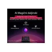 LG 65-inčni LG OLED evo M5 4K Smart TV, LG AI Magic Remote s istaknutim AI dugmetom. Oko njega su različite funkcionalnosti kojima korisnik može da pristupi preko dugmeta. AI Voice ID, AI Search, AI Chatbot, AI Concierge, AI Picture Wizard,, OLED65M59LA, thumbnail 9