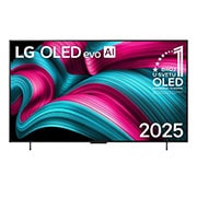 LG 42 inčni LG OLED evo AI C5 4K pametni televizor 2025, Prikaz sa prednje strane LG OLED evo AI C5 4K pametnog televizora. 12 godina na 1. mestu u svetu, OLED amblem i logotip LG OLED evo AI 2025 su na ekranu., OLED42C51LA, thumbnail 1