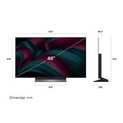 LG 48 inčni LG OLED evo AI C5 4K pametni televizor 2025, Prikaz sa bočne strane LG OLED evo AI C5 4K pametnog televizora., OLED48C51LA, thumbnail 4
