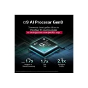 LG 48 inčni LG OLED evo AI C5 4K pametni televizor 2025, Prikaz sa prednje i bočne strane LG OLED evo AI C5 4K pametnog televizora koji prikazuje njegove dimenzije dužine, širine, visine i dubine., OLED48C51LA, thumbnail 5