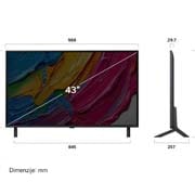 LG 43 inčni LG QNED AI QNED80 4K  Smart  televizor 2025, dimension, 43QNED80A3A, thumbnail 4