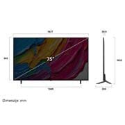 LG 75 inčni LG QNED AI QNED80 4K  Smart  televizor 2025, dimension, 75QNED80A3A, thumbnail 4