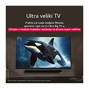 LG 86-inčni LG UHD AI UA75 4K pametni televizor 2025, LG TV sa impresivno velikim ekranom postavljenim na zid iznad LG Soundbar-a u dnevnoj sobi savremenog stila., 86UA75006LA, thumbnail 8