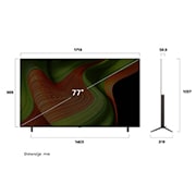 LG 77-inčni LG OLED AI B5 4K pametni televizor 2025, dimension, OLED77B53LA, thumbnail 4
