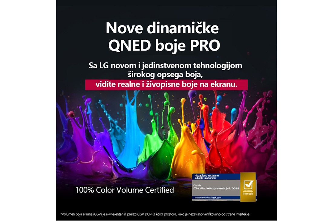 LG 85-inčni LG QNED evo AI QNED92 4K pametni televizor 2025, Alpha 8 AI procesor 2. generacije svetli narandžasto i roze, a iz njega izlaze raznobojne svetlosne munje. Naslov govori o tome kako procesor pruža 4K kvalitet, zadivljujuće boje i osvetljenost. Na sl, 85QNED92A6A, thumbnail 5