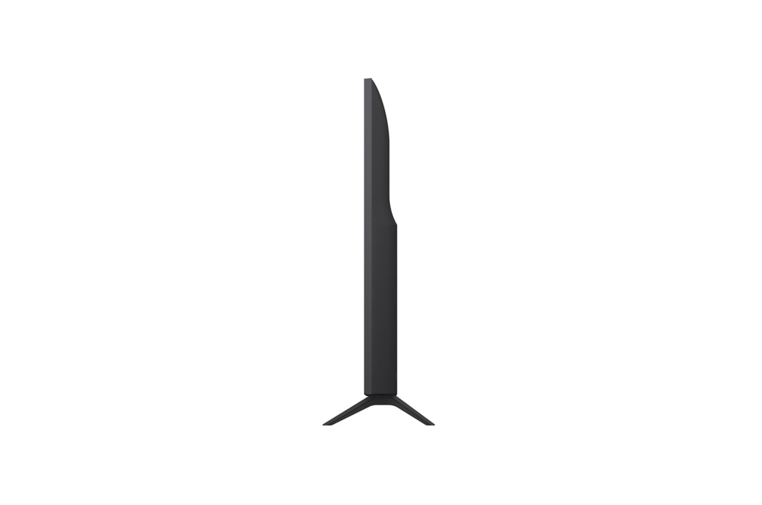 LG 50-inčni LG UHD AI UA74 4K pametni televizor 2025, Prikaz sa prednje i bočne strane LG UHD AI 4K pametnog televizora koji prikazuje njegove dimenzije dužine, širine, visine i dubine., 50UA74003LB, thumbnail 3