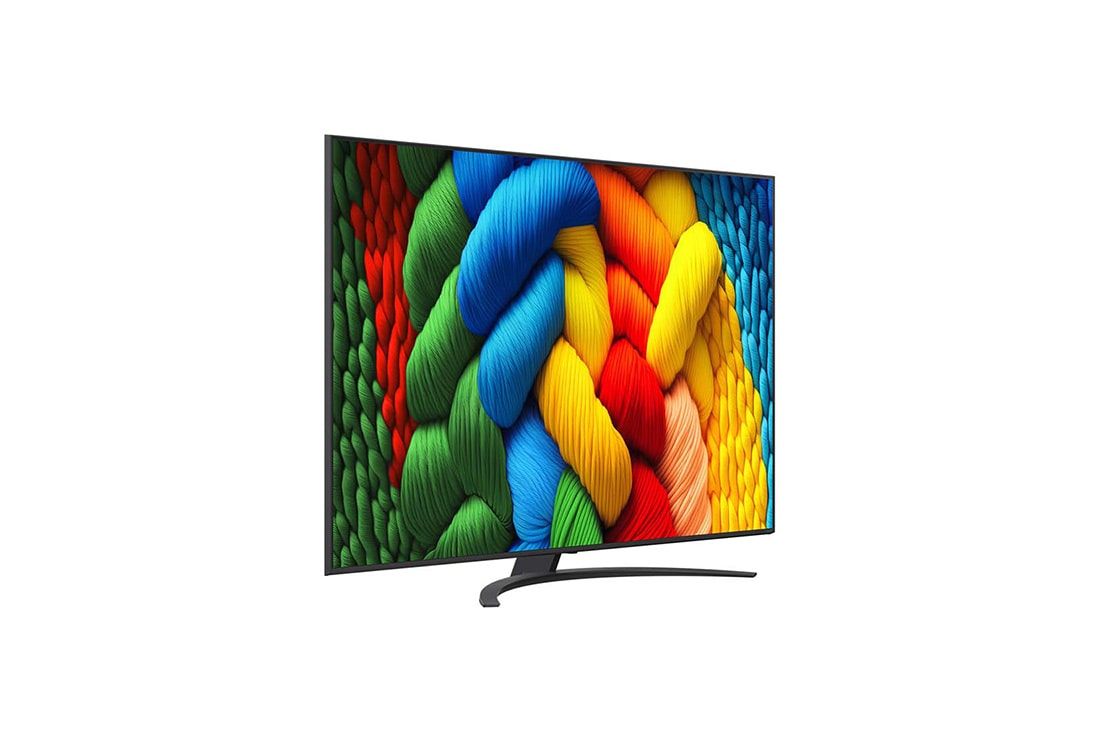 LG 86-inčni LG NanoCell AI NANO81 4K pametni televizor 2025, Blago iskošen prikaz LG NanoCell TV-a okrenutog nadesno., 86NANO81A3A, thumbnail 2