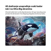 LG 85-inčni LG QNED AI QNED72 Mini LED 4K pametni TV 2026, LG QNED evo AI QNED70 Mini LED s funkcijama 4K Super Upscaling i Dynamic Tone Mapping prikazuje podvodnu scenu plivanja orke jer AI to prepoznaje i povećava rezoluciju svakog kadra na 4K rezoluciju., 85QNED72B3A, thumbnail 7
