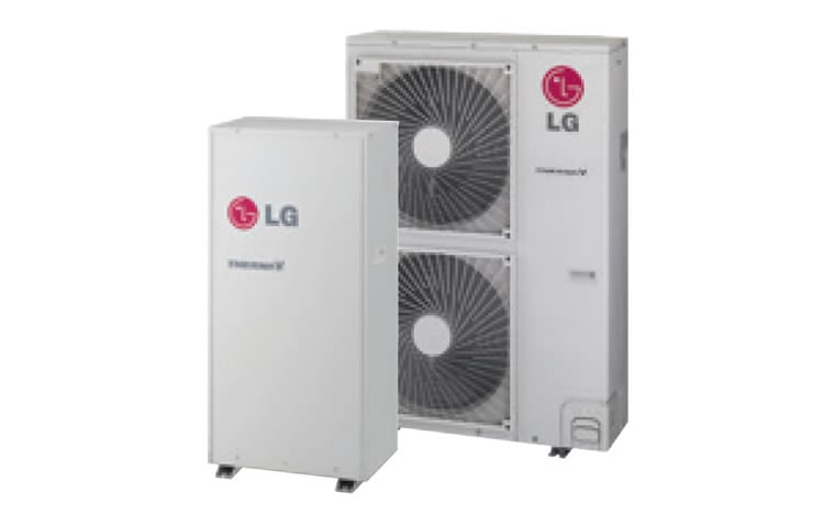 LG Therma V visoko temperaturni može da proizvodi kaskadnom tehnologijom sanitarnu toplu vodu sa temperaturom do 80°C, na energetski efikasan način i uz nizak nivo jačine zvuka., Therma V na visoke temperature, thumbnail 1